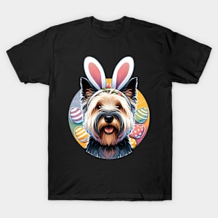 Skye Terrier with Bunny Ears Welcomes Easter Joy T-Shirt